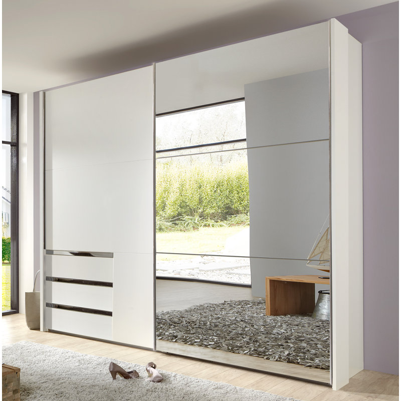 Barbuda 2 Door Manufactured Wood Wardrobe, 216cm H x 250cm W x 65cm D