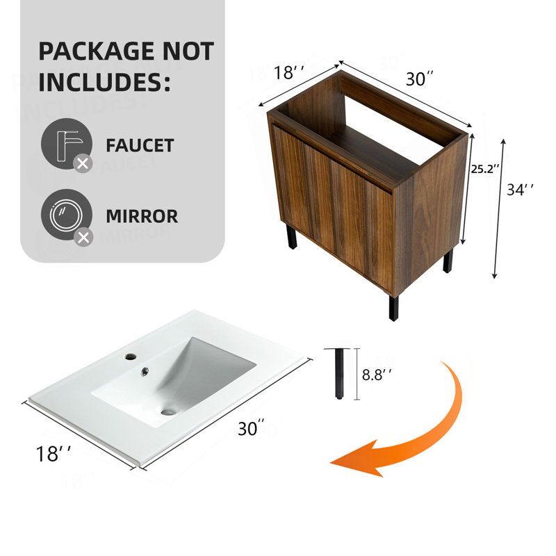 Meuble-lavabo de 30 po sans lavabo