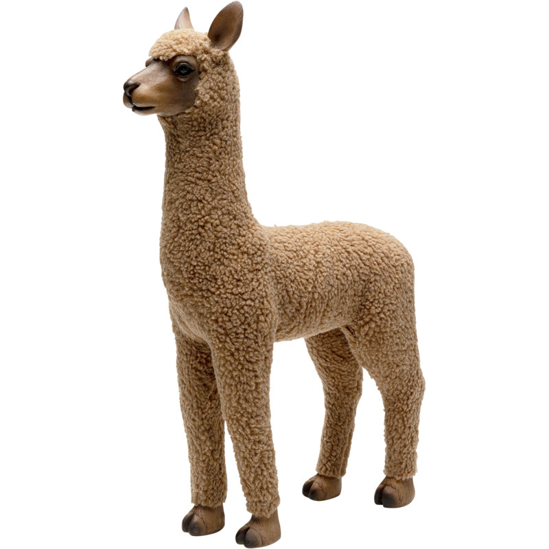Decorative Happy Alpaca figurine, 48.2cm H x 31cm W x 10.2cm D