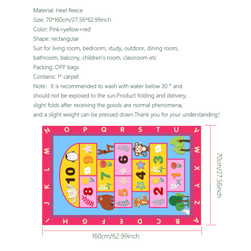 Tapis de jeu Heel, Tapis de couloir 2 pi 3 po x 5 pi 3 po