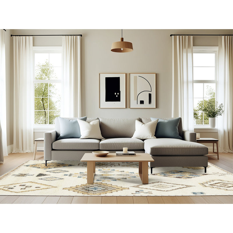 Cheadle Southwestern Indoor Rug, Rectangle 6' x 9'