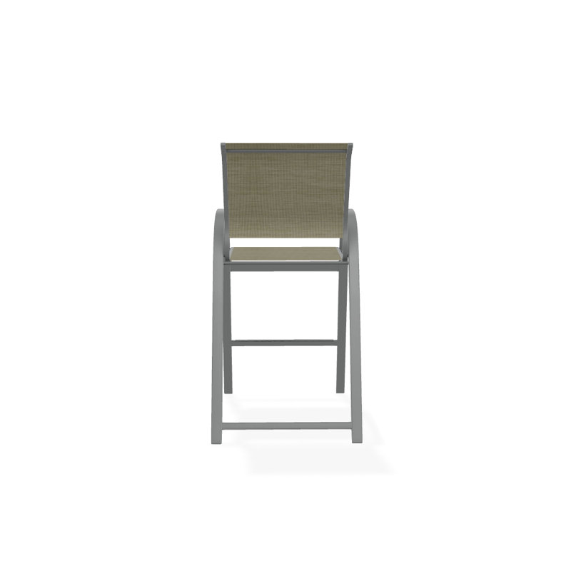 Tabouret de bar Holna, Bristol taupe Sunbrella®, Graphite texturé