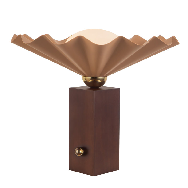 Furrow 14-in Red Table Lamp, Pink