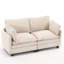 Canapé en velours à assise profonde de style contemporain, parfait pour la vie moderne et la détente.-184188373