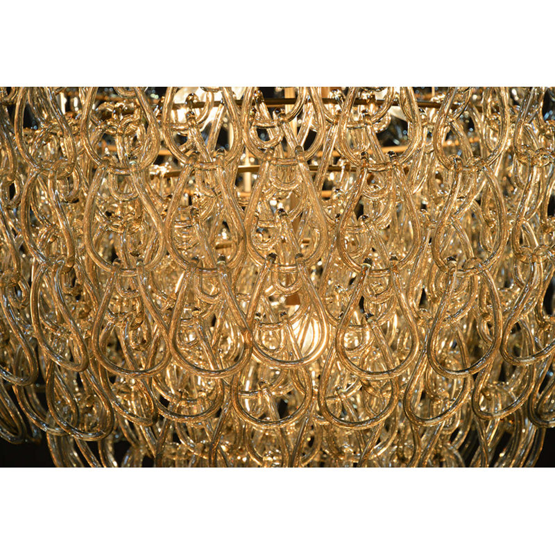 Tessa 5 - Light Chandelier, Natural Bronze, Champagne