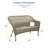 Kentwood 52'' Wide Curved Metal Loveseat-911702215