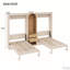 Lit escamotable double avec armoire, rangement et deux tiroirs