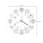 Horloge murale brune et blanche