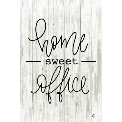Home Sweet Office - Art textuel sur toile tendue