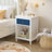Wooden Nightstand with One Drawer One Shelf-1238337910
