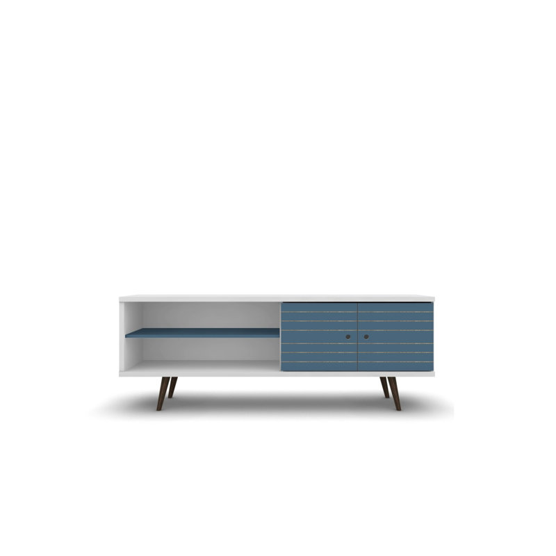Liberty 63" TV Stand In Blue Slate , Slate Blue