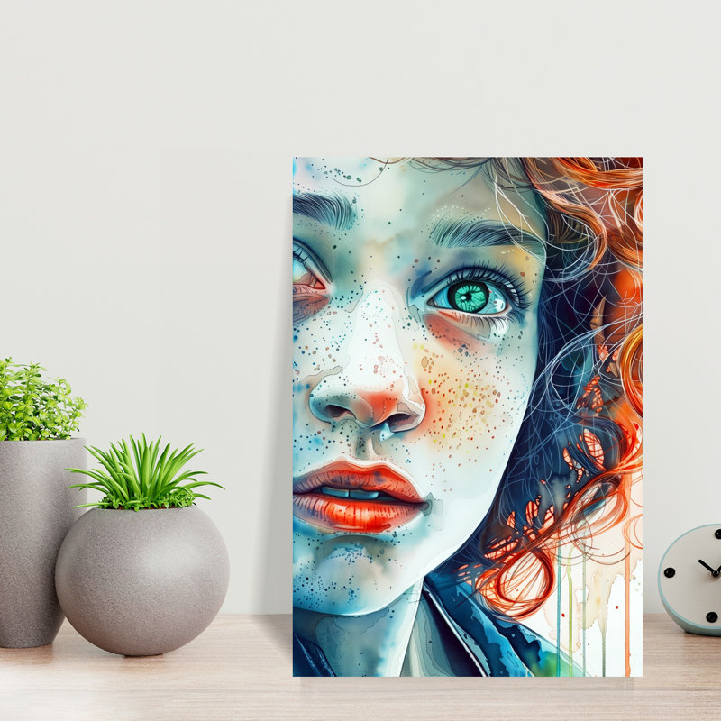 Portrait Anna Contemporary Ethereal Abstract Portrait Wall Art Print 1 Piece Wrapped Canvas Wall Art, 45.72cm H x 30.48cm W