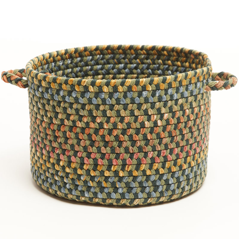 Panier en tissu Bar Harbor, H 8 po x l 10 po x P 10 po, 23 pintes, Vert et bleu