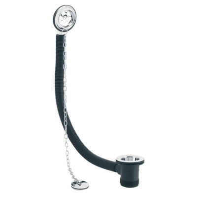 10cm Chain and Stopper Waste Bath With Overflow