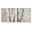 Abat-jour gris Sycomores gris - Arbre Sycamore carré, ensemble de 2 collages-1181544502-1181544496