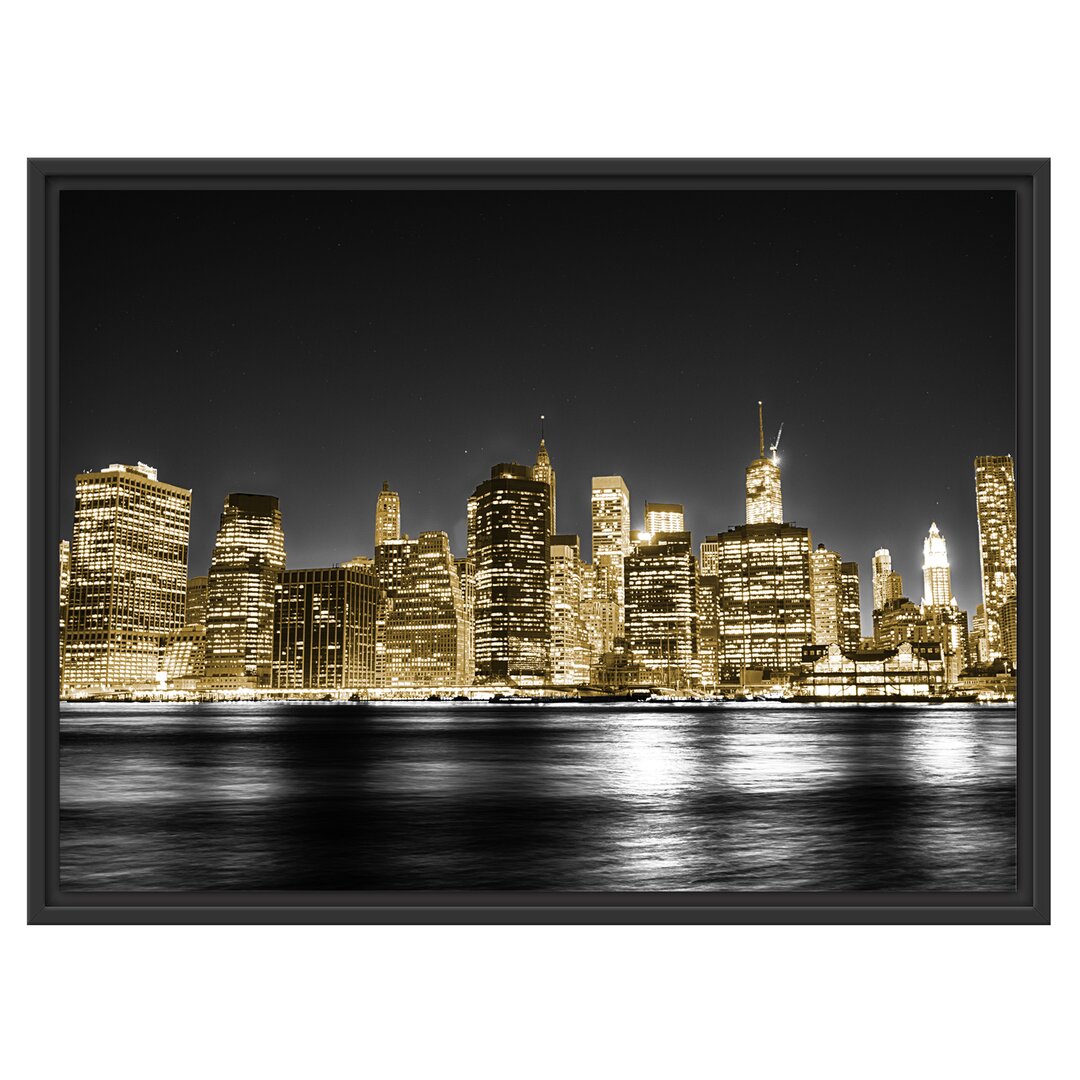 Gerahmtes Wandbild Manhattan Skyline