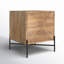 Table de bout à 2 tiroirs en bois massif avec pieds croisés