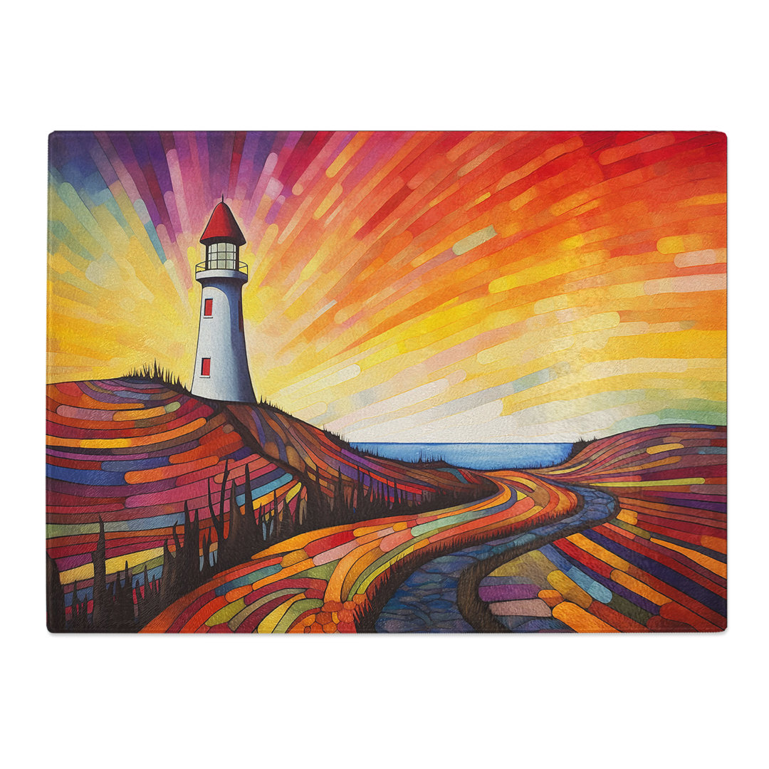 Lighthouse Colour Field  Glass Chopping Board