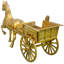Cheval et chariot en laiton marocain fait à la main