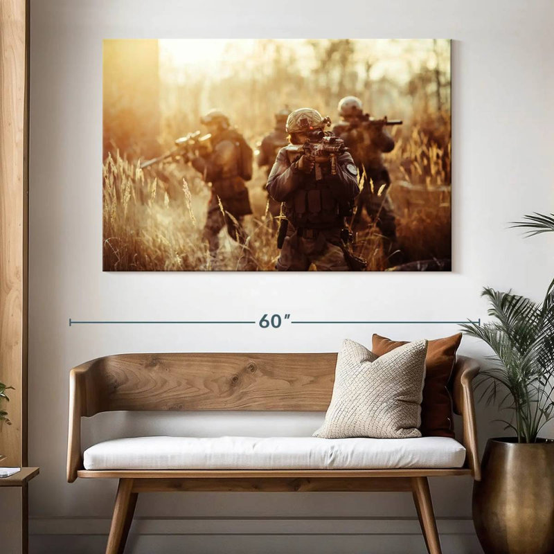 Army, 34" H x 51" W