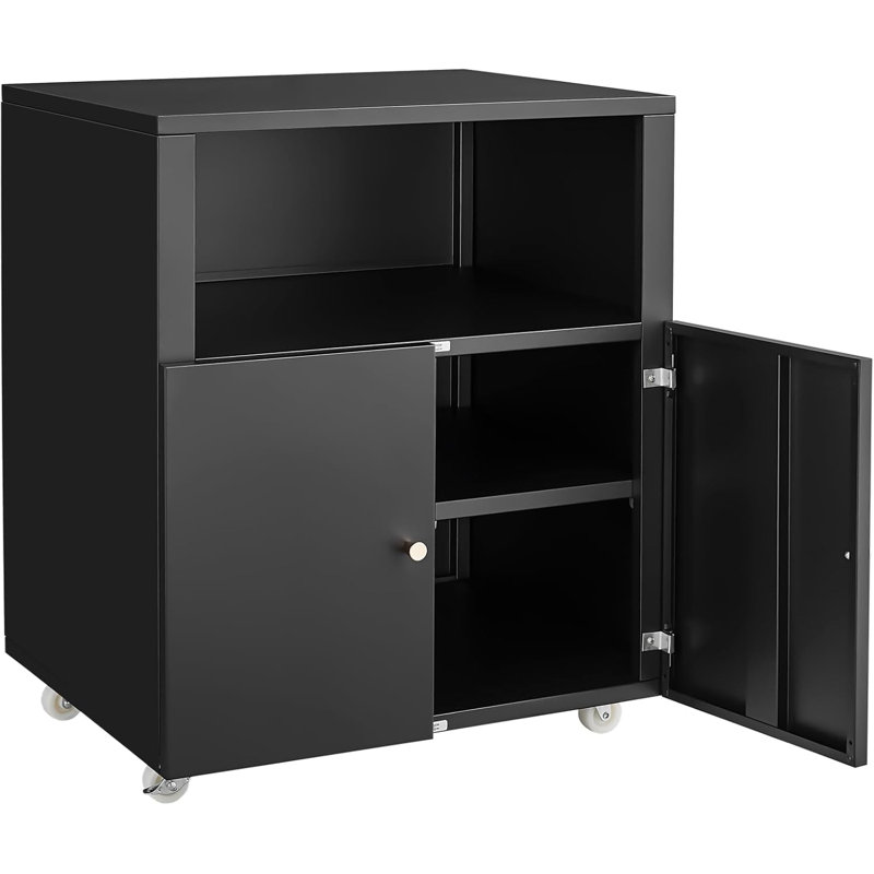 60cm Wide File Cabinet, Black