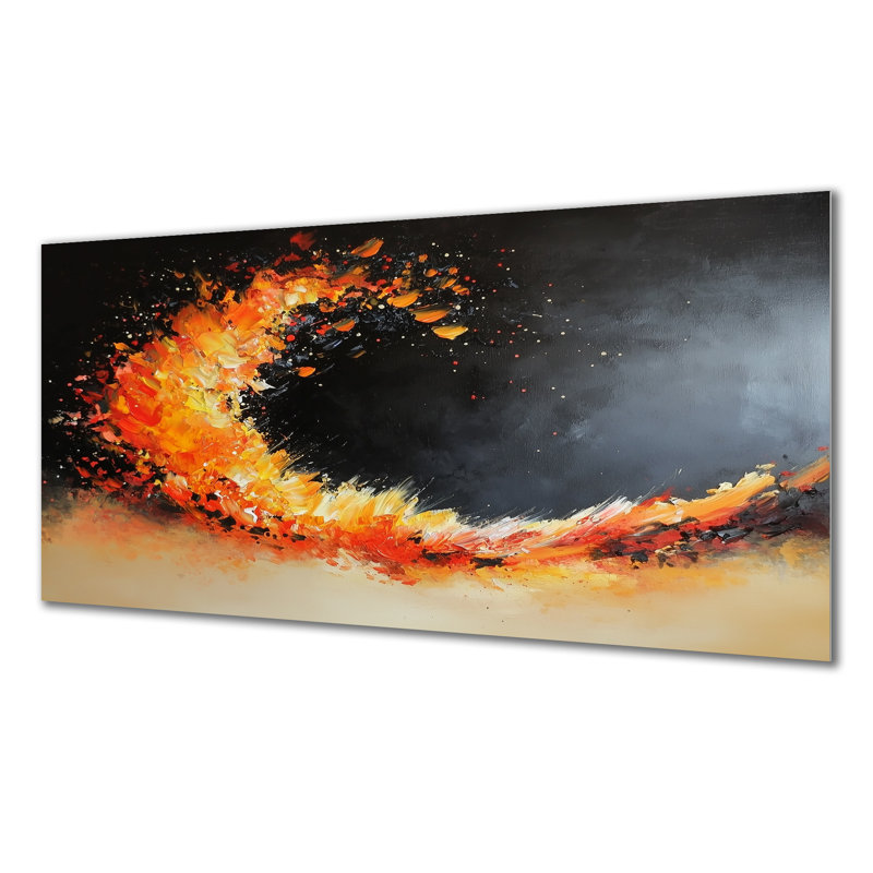 Celestial Vortex Of Fire Illusion - art mural en métal bord de mer, reproduction métallique nautique