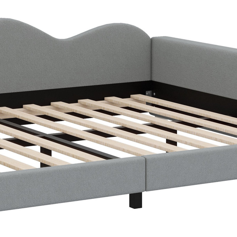 Upholstered Daybed With Cloud-Shaped Backrest