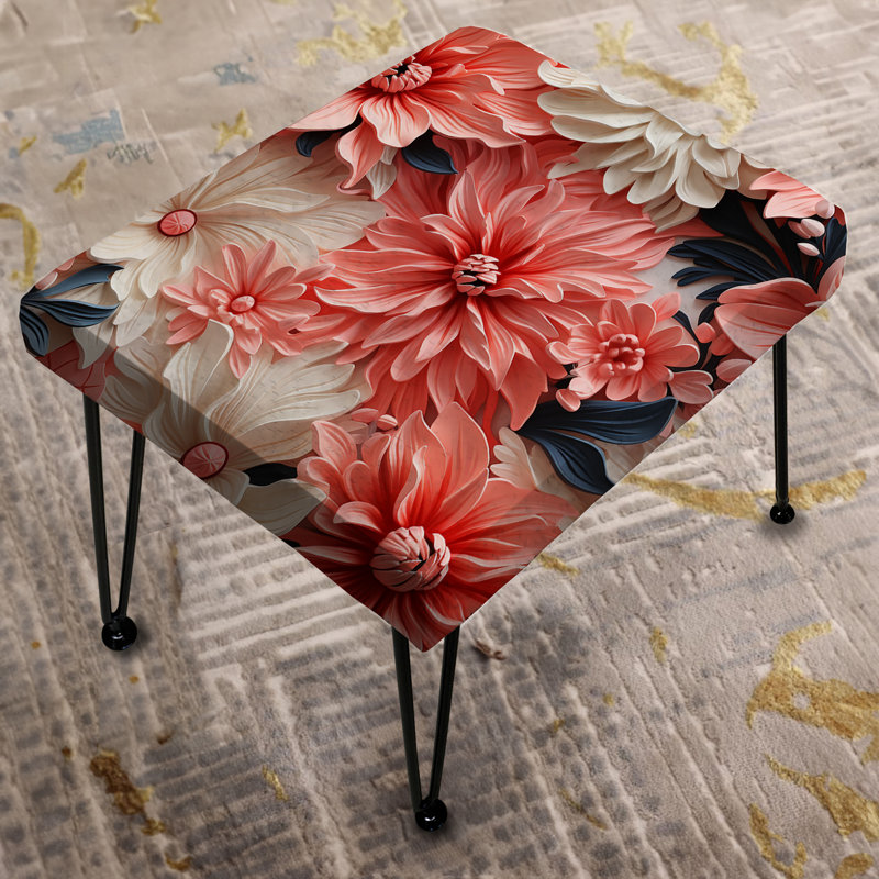 Coral Twilight Iv Tropical Motif I - Repose-pieds rectangulaire Tropical