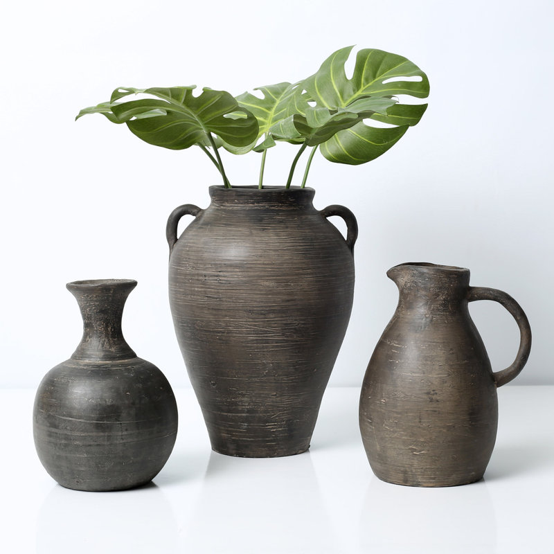 Brenette Clay Table Vase, 12.2" H x 8.5" W x 8.5" D