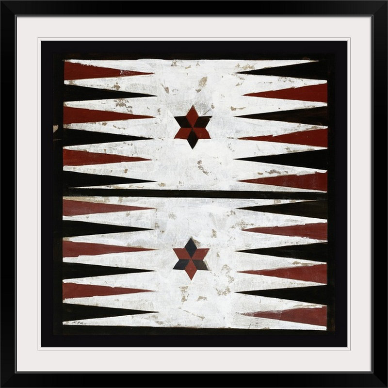 «Backgammon» Rabo de Bissell, impression, H 28 x l 28 po x P 1 po, Cadre noir