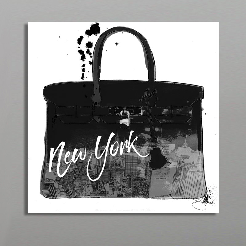 «Black New York», impression sur toile, H 28 po x l 28 po x P 1,5 po, Toile tendue