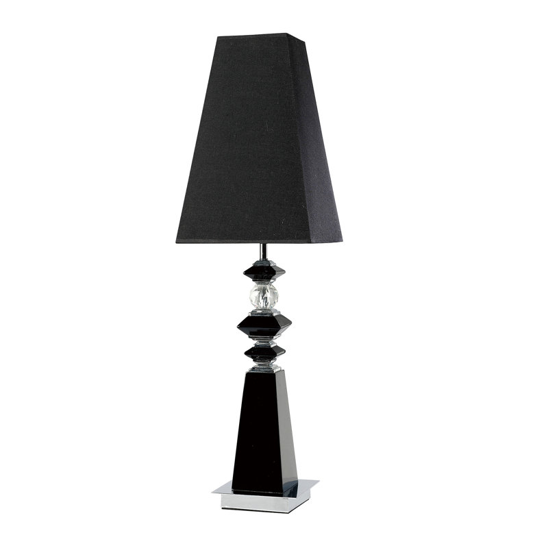 Iron Table Lamp, Silver/Black