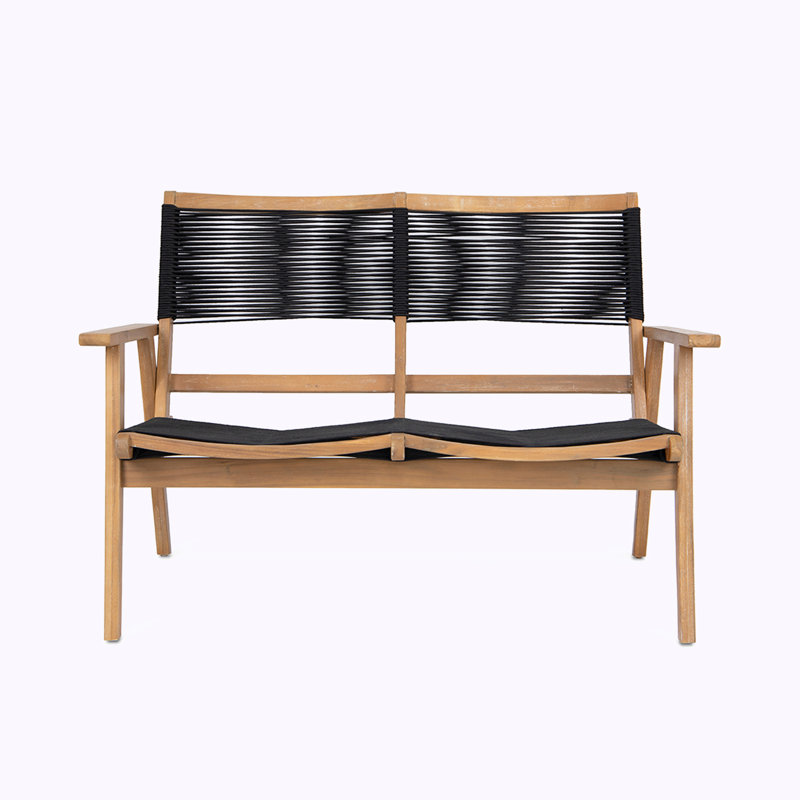 Gabriellia 47.24'' Wide Acacia Loveseat