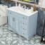 Meuble-lavabo autoportant moderne avec lavabo en céramique, tiroir inclinable et rangement spacieux-1605995492