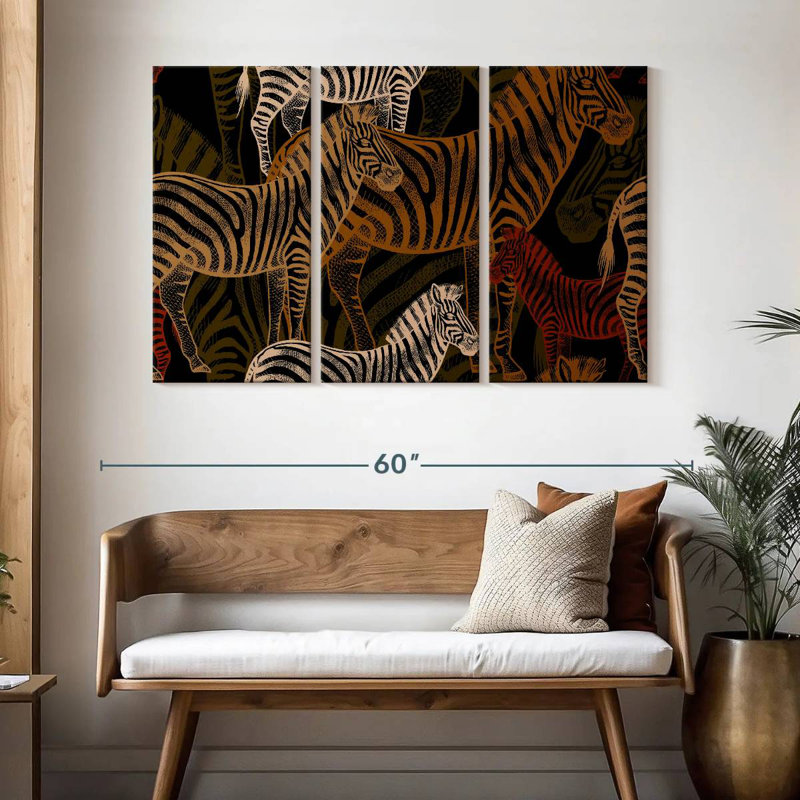Brampt African Zebras Pattern, 32" H x 50" W