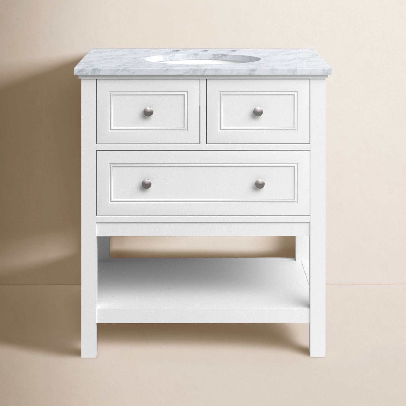 Bonsai 30'' Single Bathroom Vanity, White