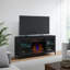 Meuble télé avec foyer et lumières DEL modernes duraflame®, noir