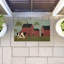 Tapis de porte d'extérieur imprimé Nellies Barn Cow, par Warren Kimble, 18 po x 30 po