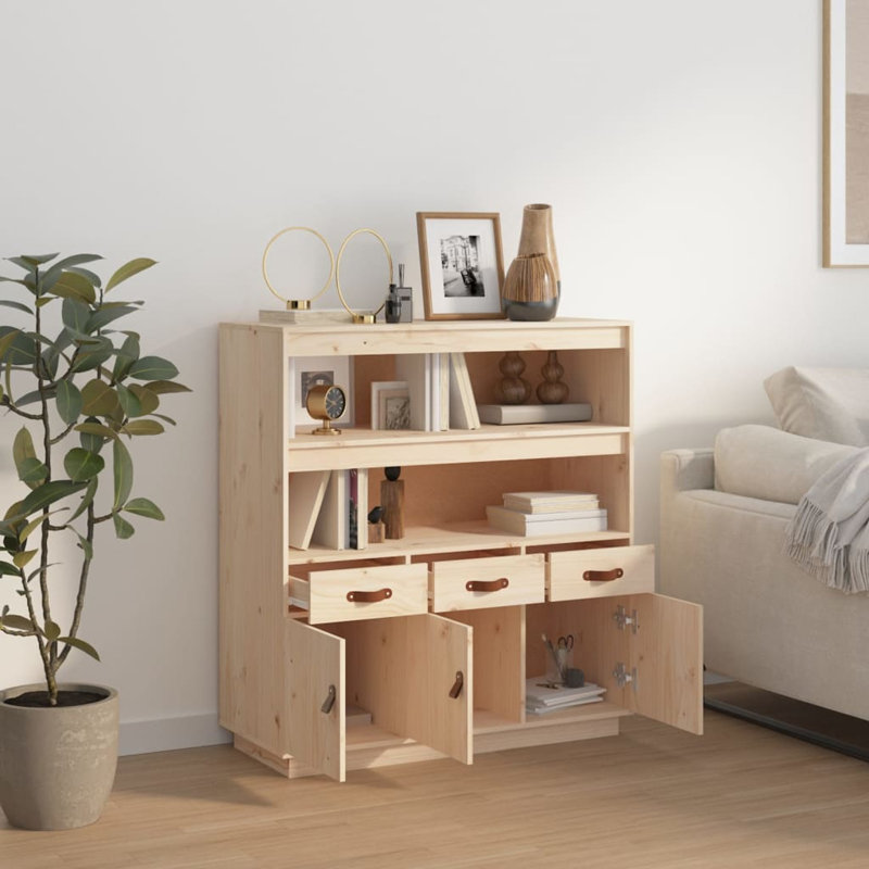 Arbay Accent Cabinet, Natural sheesam wood