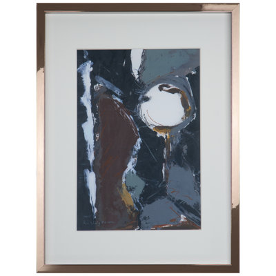 «Rising Moon» par J.Johns - peinture encadrée