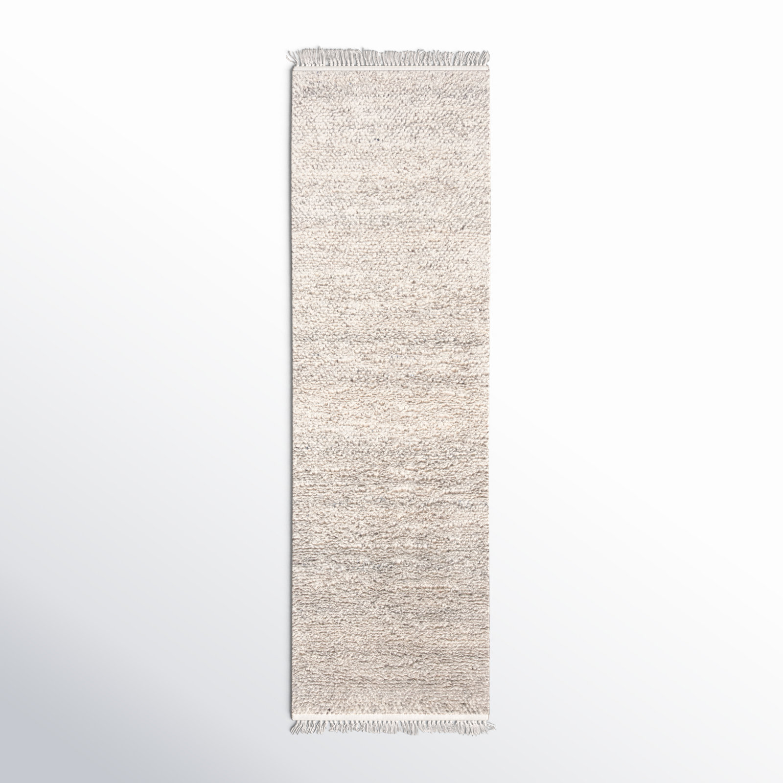 Wyly Gray Handmade Wool Rug, Runner 2'3" x 8'