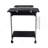 Compact Computer Cart With Storage, Espresso