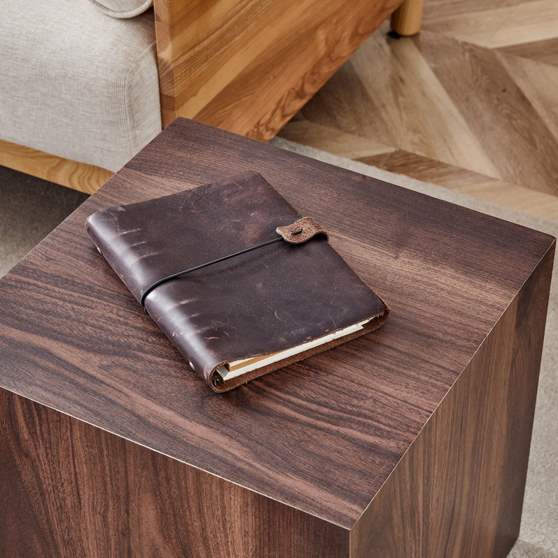 MDF Coffee Table - Luxurious Design, Perfect Living Room Accent., 15.7" H x 15.7" W x 15.7" D, Dark Brown