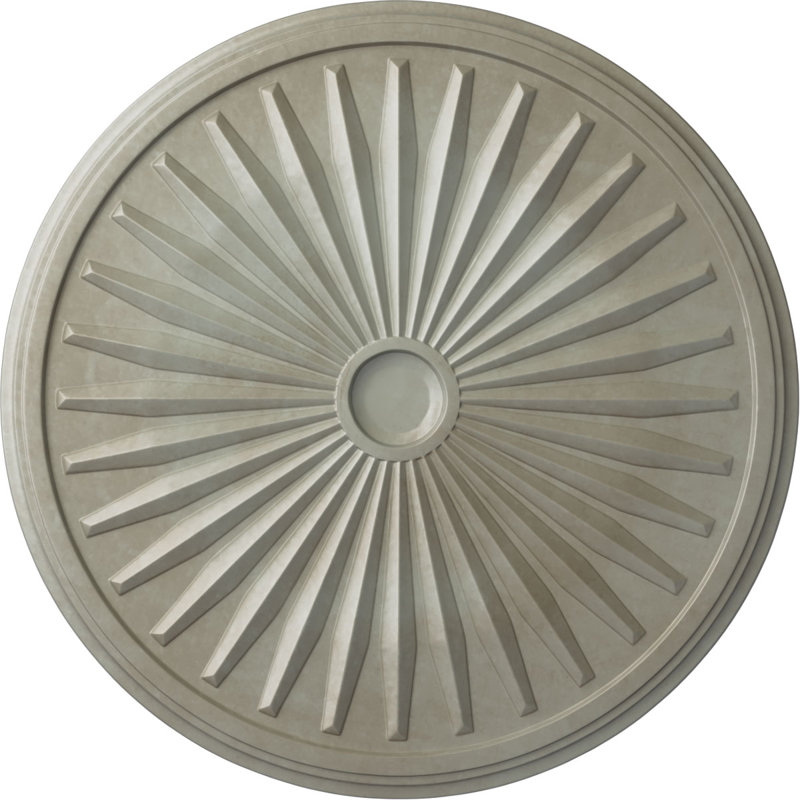 Médaillon de plafond Endurathane Melonie, DE 36 1/4 po x P 1 7/8 po (convient aux auvents jusqu'à 6 1/4 po), fini blanc ultra pur peint à la main