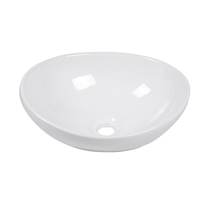 16 x13”Ceramic Oval Vessel Bathroom Sink