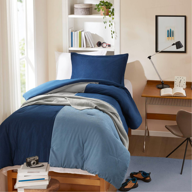 2 Pieces Twin/Twin XL Comforter Set,Blue