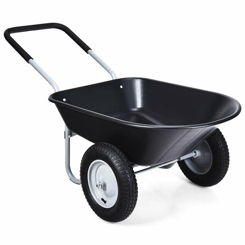 Cruzville 65cm H x 140cm W x 65cm D 10kg Hand Cart, Black