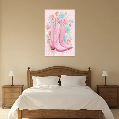 Art mural sur toile de grande cow-boy - Western Cowgirl