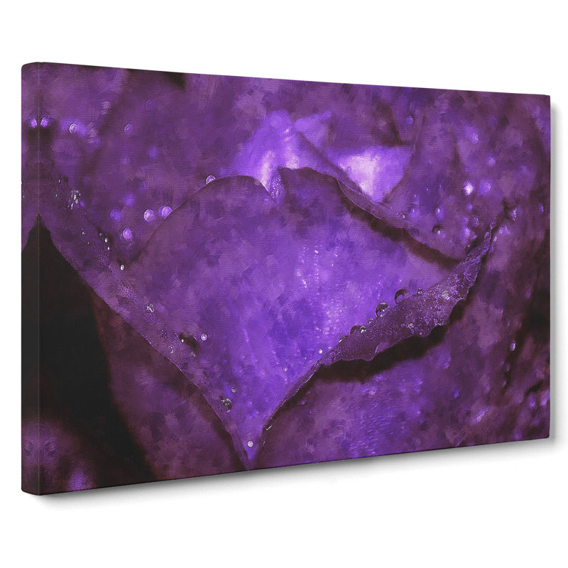 Purple Rose Flower Vol.4 - Wrapped Canvas, 40cm H x 60cm W x 3cm D