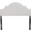 Tête de lit double et grand lit - Design élégant, garniture cloutée, pieds réglables, invitant, ton gris et design élégant avec arche, pieds et tissu